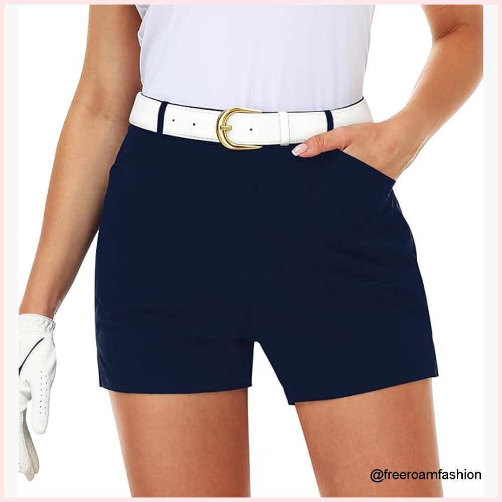 Quick Dry Athletic Shorts 3" Inseam with Zip Pocket for Golf Hiking